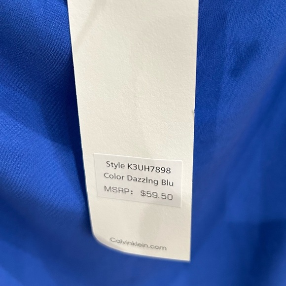 Calvin Klein cowl neck sleeveless top, cobalt blue, Sz Lg- New - Picture 11 of 11